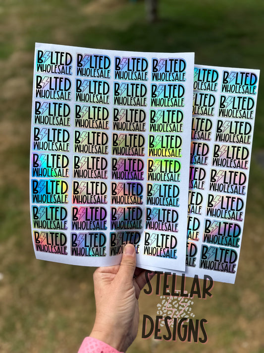 Holographic business stickers