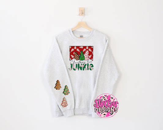 Christmas Tree Junkie w/sleeve prints SET DTF