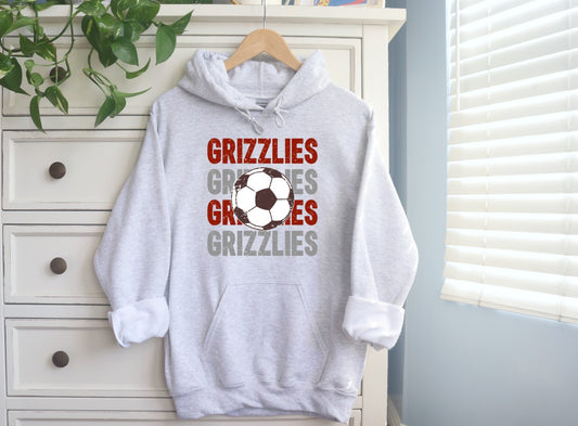 Stacked Grizzlies Soccer Sweatshirt