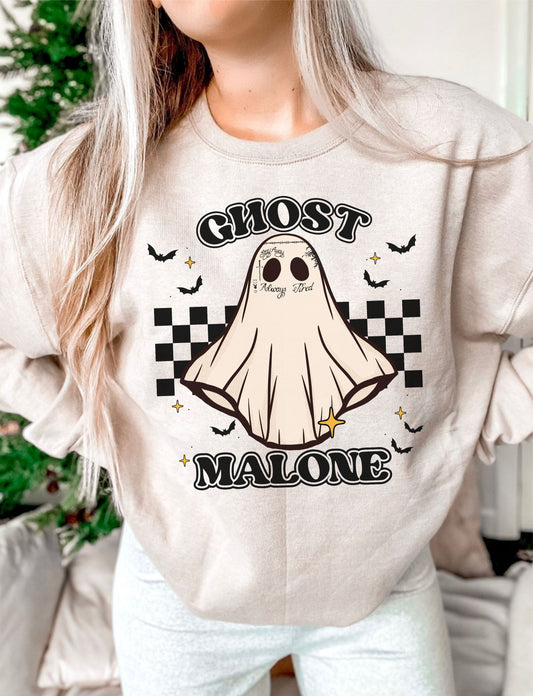 Ghost Malone checkered DTF