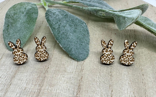 Leopard Bunny Rabbit Earrings-Wholesale