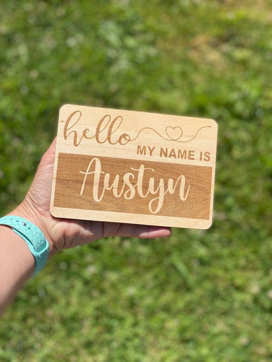 Announcement personalized sign