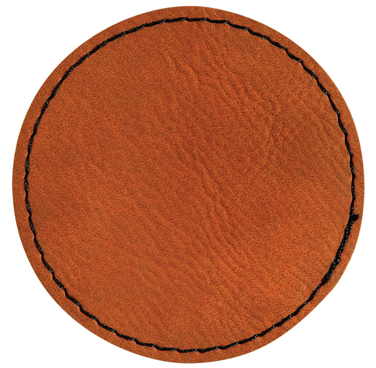 Circular custom leather patch